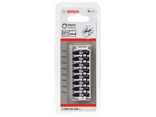 8-delni komplet vijačnih nastavkov Bosch PRO Phillips Impact, PH2, 25mm, 2608522324